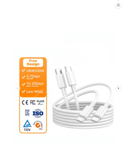 CABLE  002  TPE 1m 2m 3m 3ft 6ft 60W 3A Fast Phone Charging USB Type C to Type C Phone Tablet Quick Charging Charger Cable